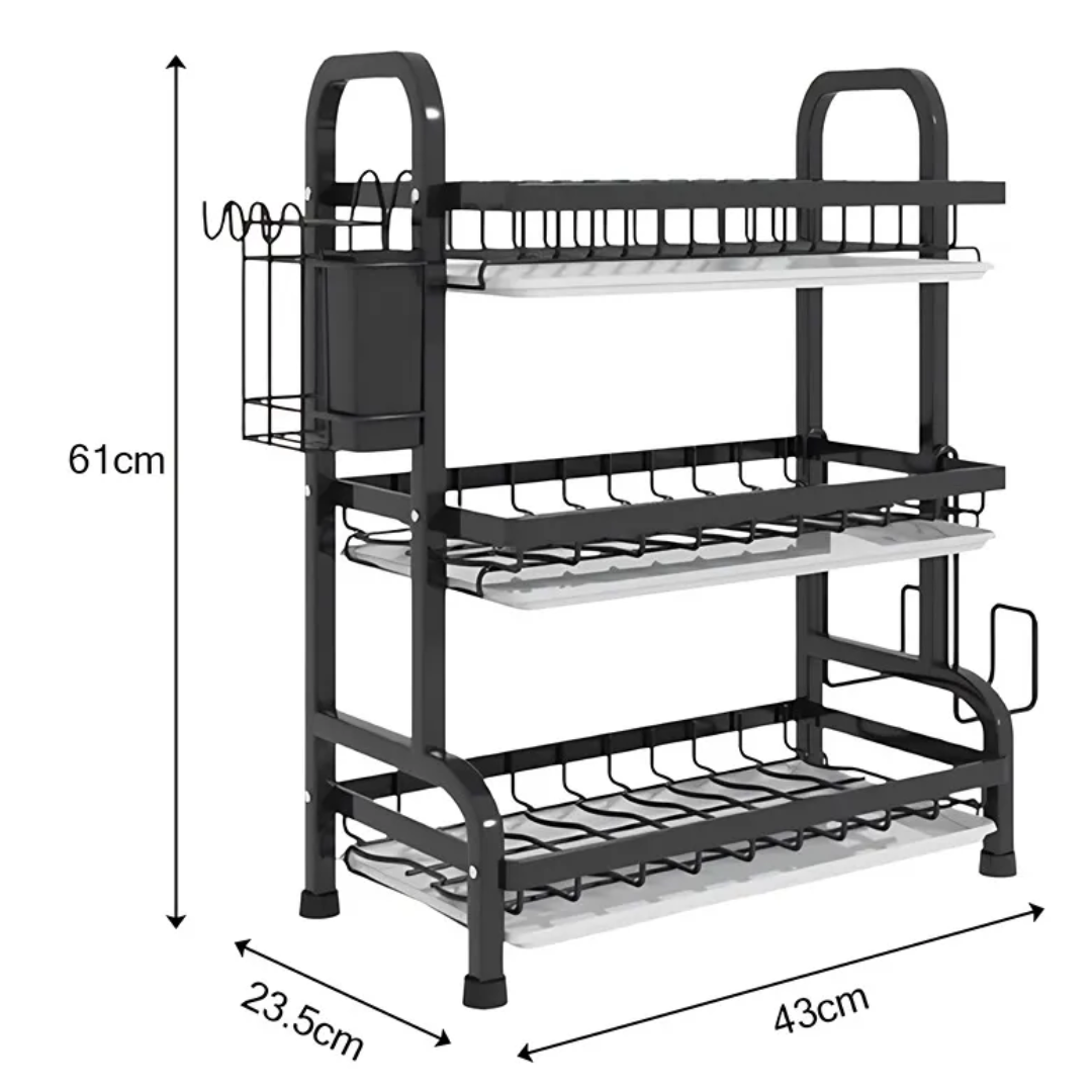 🔥BLACK FRIDAY🔥 | ESTANTE ESCURRIDOR PARA PLATOS DE 3 NIVELES + ENVÍO GRATIS
